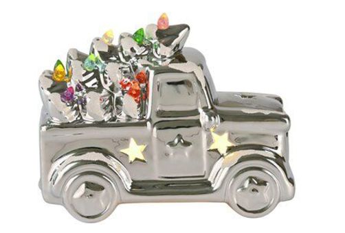 Gift Company Luce Truck mit LED Porzellan silber 