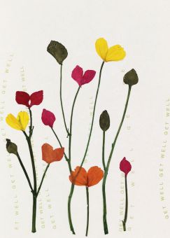 Räder Herzblüten Karte Mohnblumen 