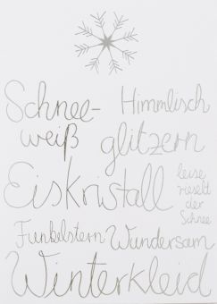 Räder Weihnachtswörterkarte Eiskristall Schneeweiß 