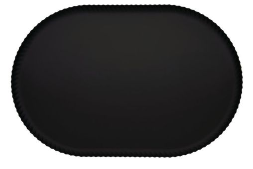 Alessi Pleats Tablett Stahl schwarz 46x31 cm 