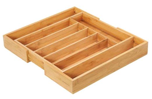 Zassenhaus Besteckeinsatz Ausziehbar 34,5x40,0x6,0 cm Eco Line Bambus 