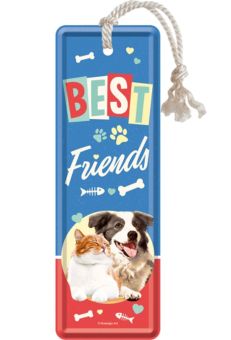 Nostalgic Art Lesezeichen Best friends Cat & dog 