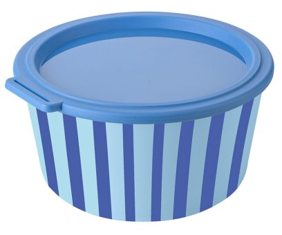Koziol Schale 2,2l mit Deckel Nora Stripes sweet blue/strong blue 