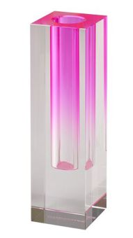 Gift Company Sari Kristallglas Vase H16,5 cm transparent/pink gs 