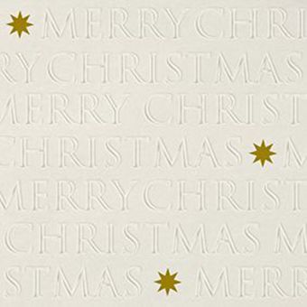 Paperproducts Design Servietten 33x33 cm Christmas Letters off white relief 