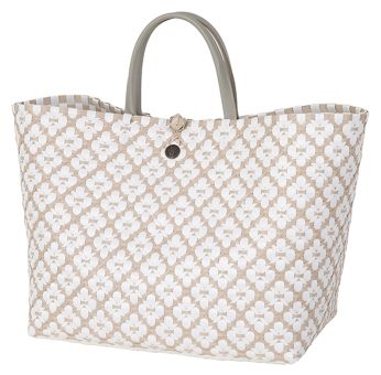 Handed By Shopper L Motif Bag pale grey with white pattern 
