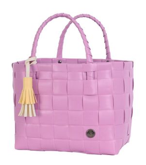 Handed By Shopper Mini Paris XS fuchsia pink mit Quaste golden yellow 