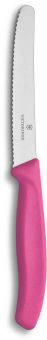 Victorinox Tomaten/-Wurstmesser Swiss Classic mit Wellenschliff pink 11 cm 