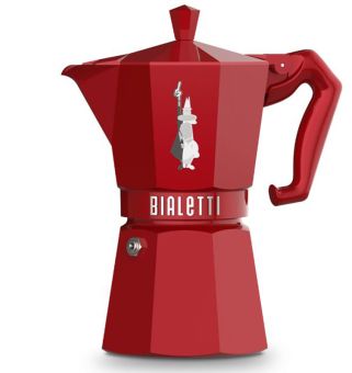 Bialetti Espressokocher Moka Exclusive 6 Tassen rot 