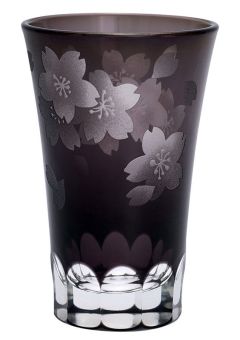 Greengate Wasserglas Flower grey crystal small 