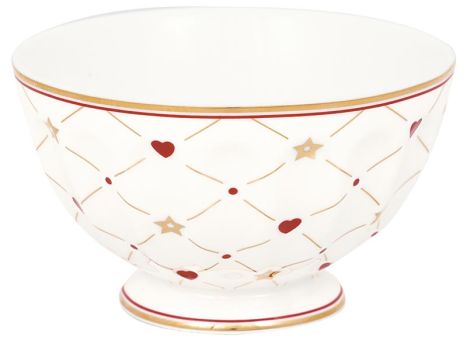 Greengate Müslischale medium Clarina heart white 