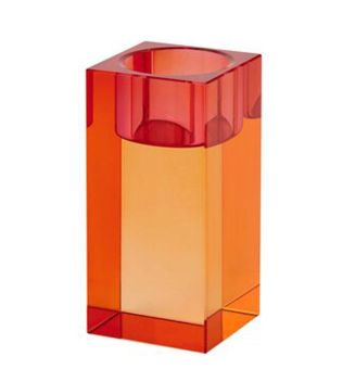 Gift Company Sari Kristallglas Teelichthalter M (H10 3 cm) orange/rosa gs 