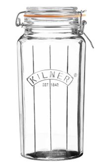 Kilner Facetten-Glas mit Bügelverschluss 1,8 L. , 13,5x12x26,2 cm 