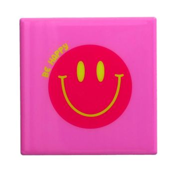 Gift Company Love tiles Untersetzer Motiv: Lachendes Gesicht rosa 