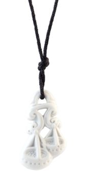 Meissen Anhänger Sternzeichen Waage, Weiß, Biskuit, 4 X 2,4 Cm 