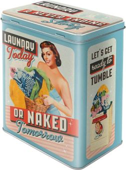 Nostalgic Art Vorratsdose L Laundry Today or Naked Tomorrow 