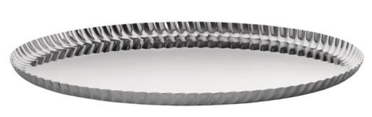 Alessi Pleats Tablett Edelstahl rund 31 cm 