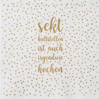 Räder Cocktailservietten 25x25 cm Sekt kaltstellen (20 Stk.) 