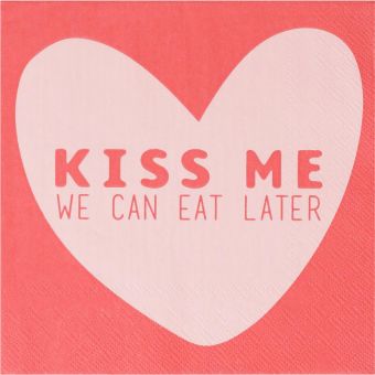 Räder Servietten 33x33cm Kiss me we can eat later (20 St.) 