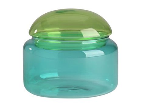 Gift Company Voile Glasdose M Borosilikatglas grün/blau gs 