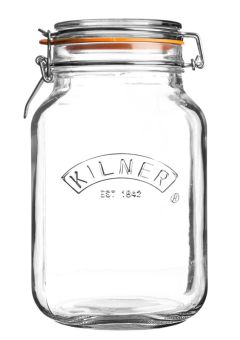 Kilner Bügelverschlussglas quad. 1,5 L 12x12x19,5 cm 