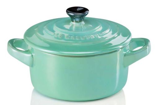 Le Creuset Mini Cocotte Metallics Cool Mint 