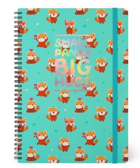 Legami Heft Maxi mit Spiralbindung Red Panda 
