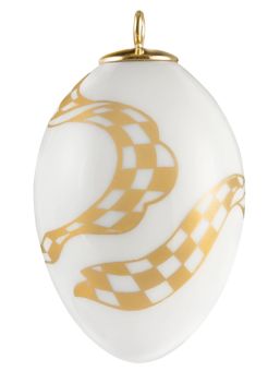 Meissen Osterei Karoband Gold H 4,5 cm 
