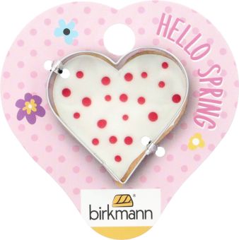 Birkmann Ausstechform Herz 4,5 cm Edelstahl auf Cardboard 