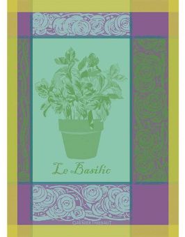 Garnier-Thiebaut Geschirrtuch Basilic Purple 56x77 Cm 100% Gekämmte Baumwolle 