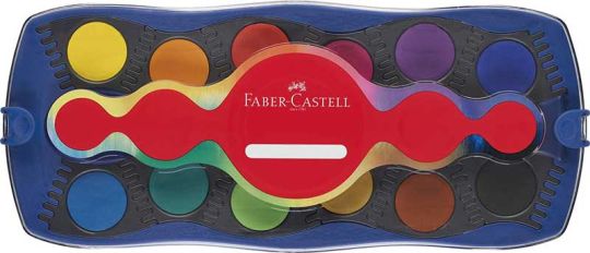 Faber-Castell Farbkasten Connector 12 Farben blau 