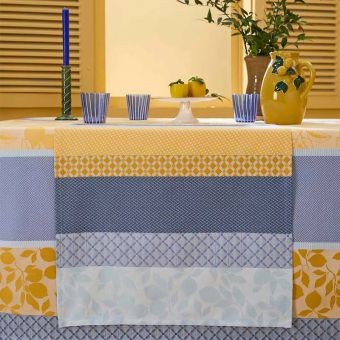Garnier-Thiebaut Tischläufer Mille Citrons Provence 55x180 Cm 100% Gekämmte 