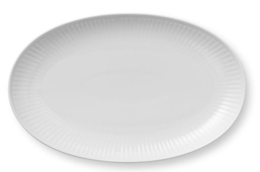 Royal Copenhagen White Fluted Platte Oval 23 cm 
