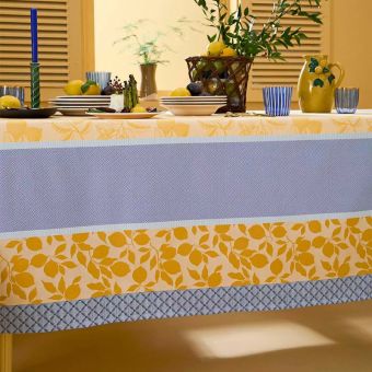 Garnier-Thiebaut Tischdecke Mille Citrons Provence 115x115 Cm 100% Gekämmte 