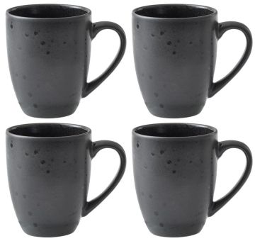 Bitz Mug 30 cl 4er-Set schwarz/schwarz 