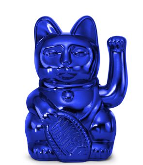 Donkey Winkekatze Lucky Cat Shiny Blue 