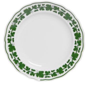 Meissen Speiseteller Form Neuer Ausschnitt Voller Grüner Weinkranz Weißer Rand L 25 cm 