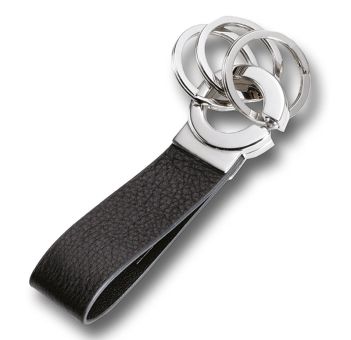 Troika Schlüsselanhänger mit praktischem Klick-Verschluss silber/schwarz 