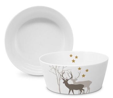 Paperproducts Trend Bowl 15 cm Winter Deers white 