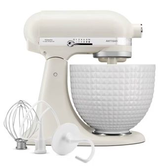 KitchenAid Artisan Küchenmaschine 4.8L Monochrome Porcelain White mit Keramikschüssel 