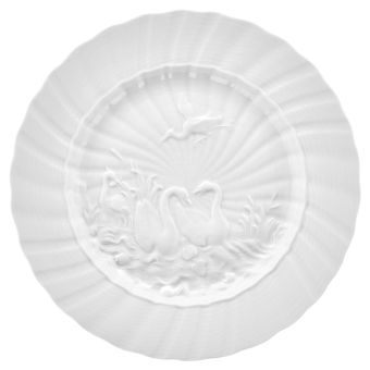 Meissen Speiseteller Form Schwanendessin Weiß Ø 28 cm 