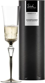 Eisch Champagnerglas 596/75 platin in Geschenkröhre Champagner Exklusiv 