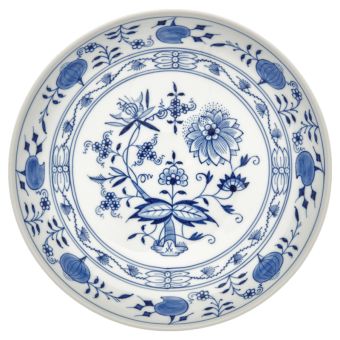Meissen Schale Mittel Form I-Form Zwiebelmuster Kobaltblau Weißer Rand Ø 22,5 cm 