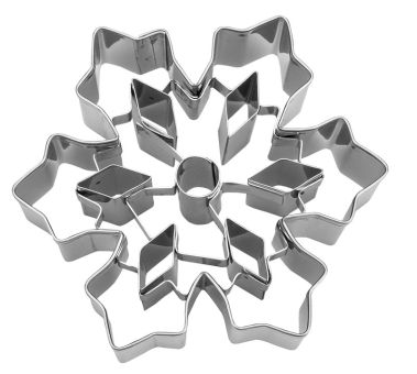 Städter Ausstechform Eiskristall Ø 8x2,5 cm mit Kristall-Aussparungen Edelstahl 