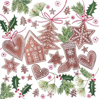 Paperproducts Servietten 33x33 cm Lebkuchen 