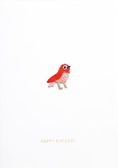 Räder Bunte Stickereikarte Happy Birthday 
