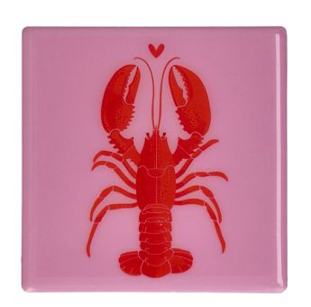 Gift Company Love Tiles Untersetzer Motiv: Hummer rosa 