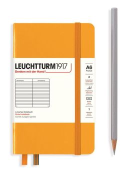Leuchtturm Notizbuch Pocket (A6) Hardcover rising sun liniert 