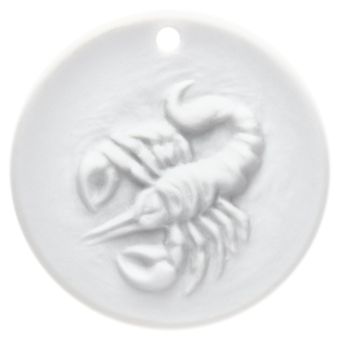 Meissen Medaille Skorpion Medaillen Weiß Ø 3,6 cm 