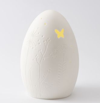 Räder LED Ei Lampe D.14cm, H.20cm,2xAA,Timer 6/18h 